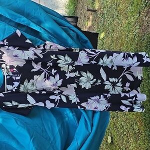 Vince Camuto Navy Blue Floral Dress